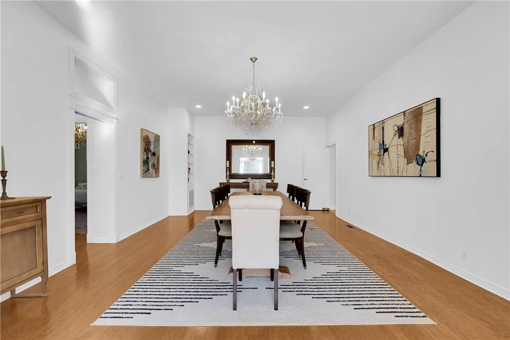 Farmhouse dining room set for a corporate team dinner